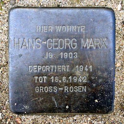 Stolperstein für Hans-Georg Marx